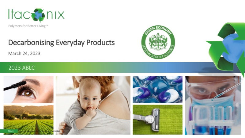 The Digest’s 2023 Multi-Slide Guide to Itaconix and Decarbonizing Everyday Products