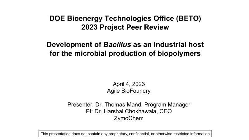 The Digest’s 2024 Multi-Slide Guide to Bacillus as an industrial host for the microbial production of biopolymers